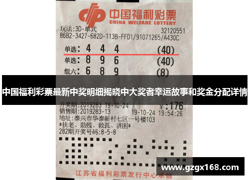 中国福利彩票最新中奖明细揭晓中大奖者幸运故事和奖金分配详情